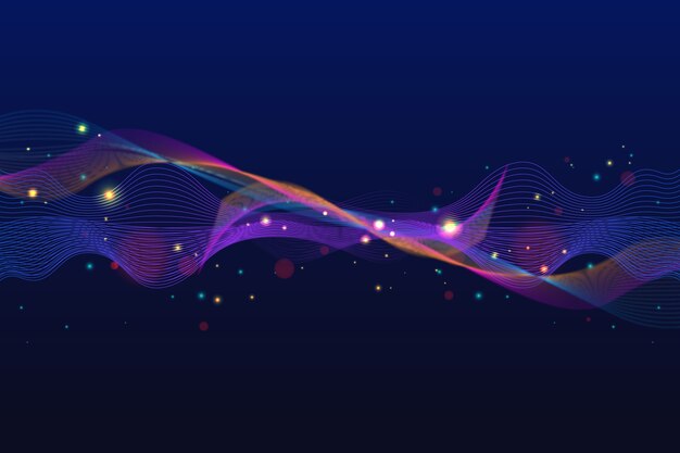Fondo de ondas de partículas de gradiente