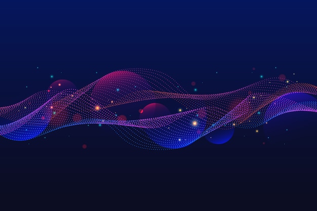 Fondo de ondas de partículas de gradiente