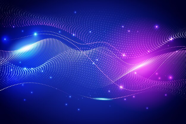 Fondo de ondas de partículas de gradiente