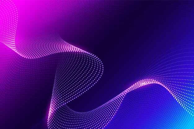 Fondo de ondas de partículas de gradiente