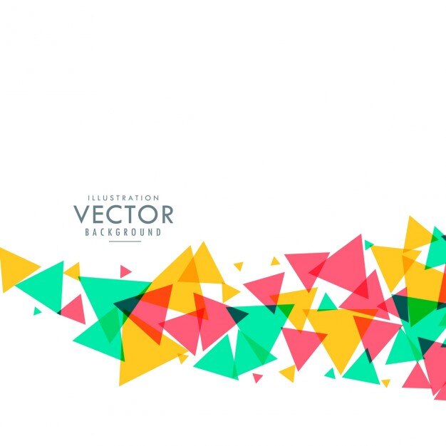 Vector gratuito fondo de ondas triangulares de colores 