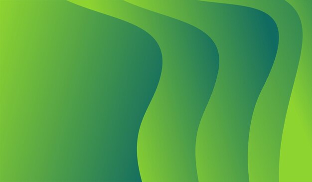 fondo de ondas verdes de diseño degradado