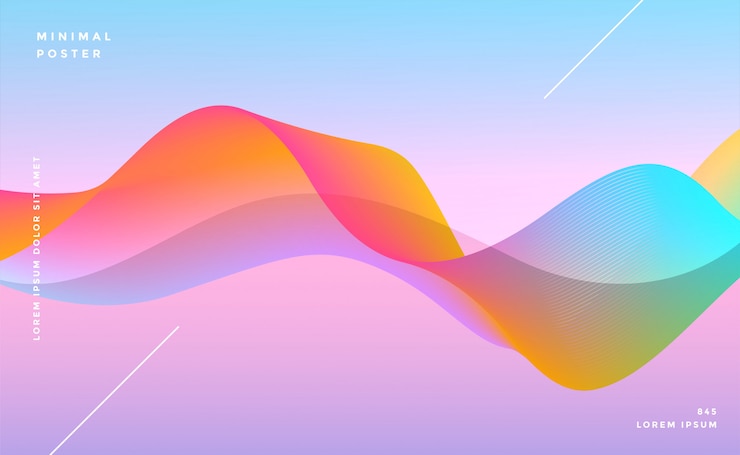 Vector gratuito fondo de ondas vibrantes dinámicas y coloridas