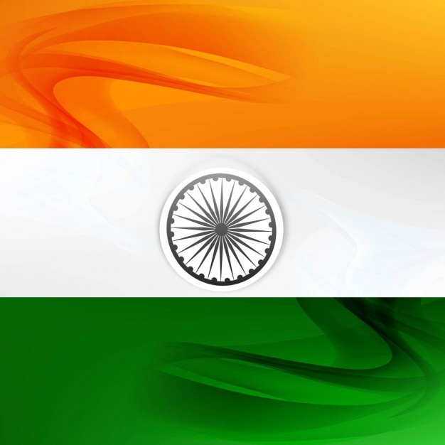 Vector gratuito fondo ondulado con bandera india