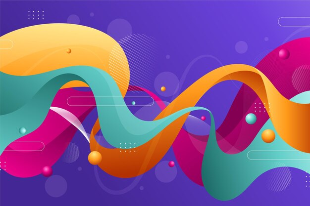 Fondo ondulado de colores con gradiente