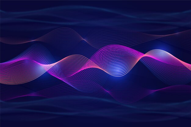 Fondo ondulado sombras con curvas violeta