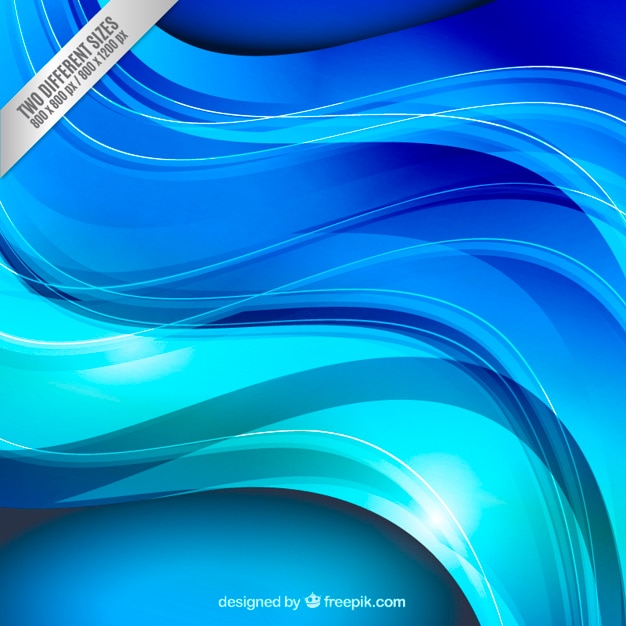 Vector gratuito fondo ondulado en tonos azules