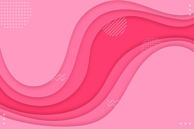 Vector gratuito fondo ondulado de tonos rosados estilo papel