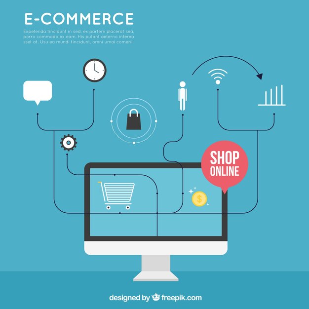Fondo de ordenador y compra online
