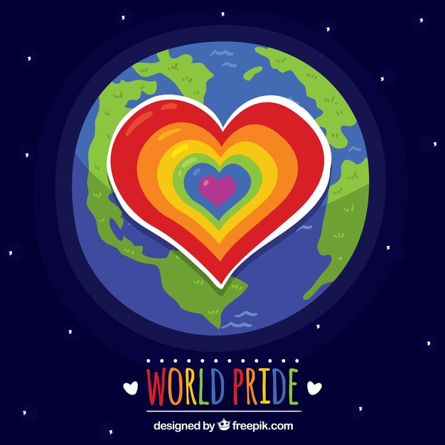 Fondo de orgullo lgbt con muchos colores