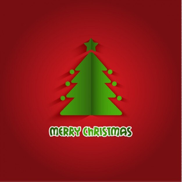Fondo origami de árbol de navidad 