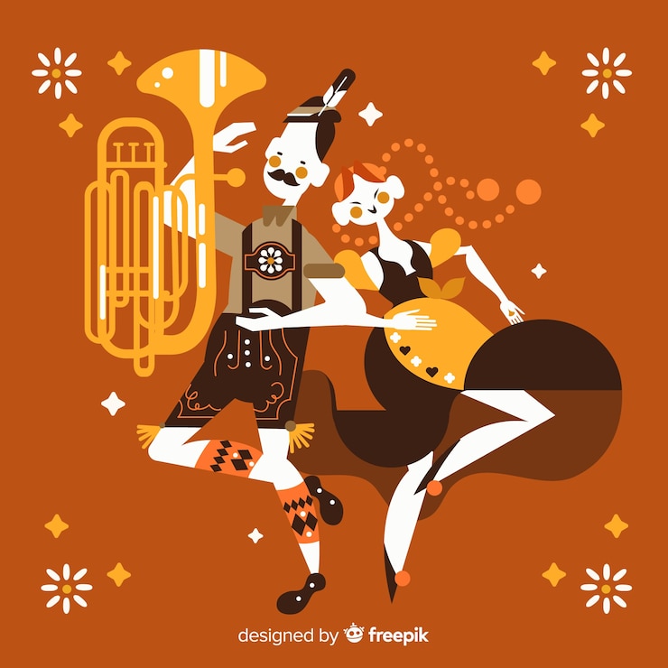 Vector gratuito fondo original concepto oktoberfest