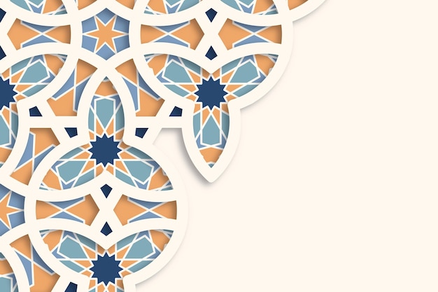Fondo ornamental árabe en estilo de papel