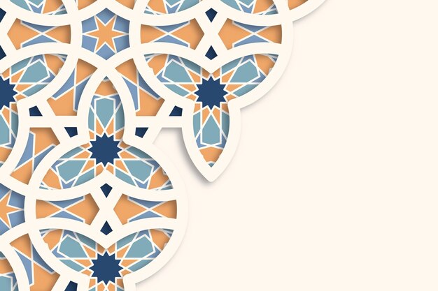 Fondo ornamental árabe en estilo papel