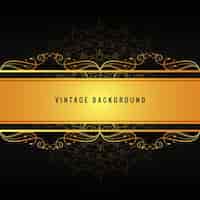 Vector gratuito fondo ornamental con banner dorado