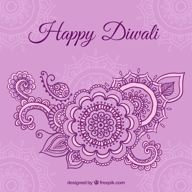 Vector gratuito fondo ornamental diwali