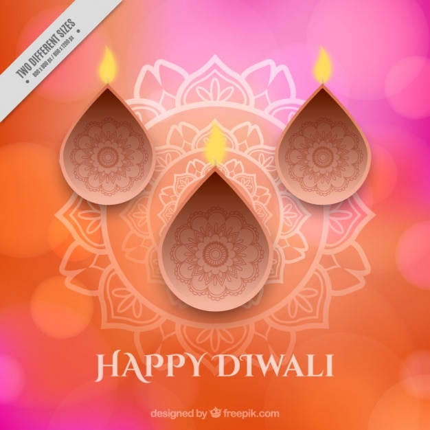 Vector gratuito fondo ornamental de feliz diwali