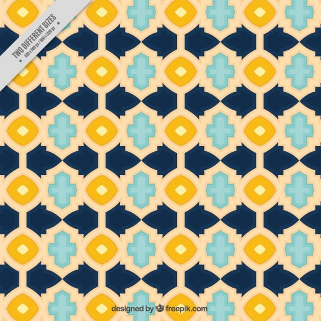 Vector gratuito fondo ornamental de mosaico con formas geométricas