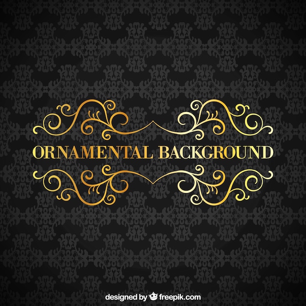 Vector gratuito fondo ornamental negro