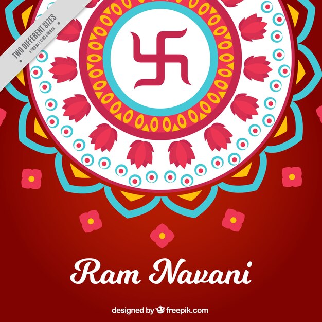 Fondo ornamental de ram navami 