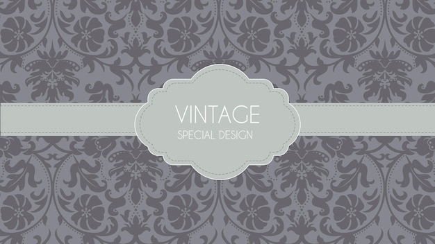 Vector gratuito fondo ornamental retro de lujo gris