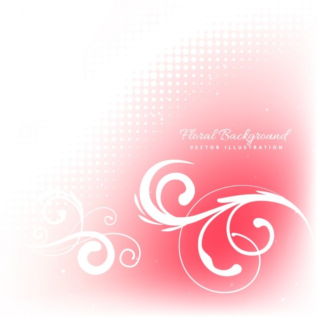 Fondo de ornamento floral en color rojo