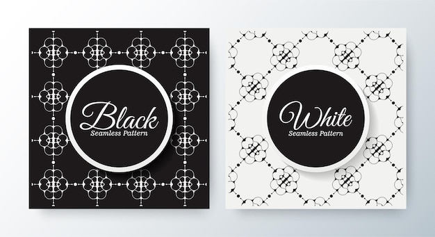 Fondo de ornamento de patrón étnico blanco y negro