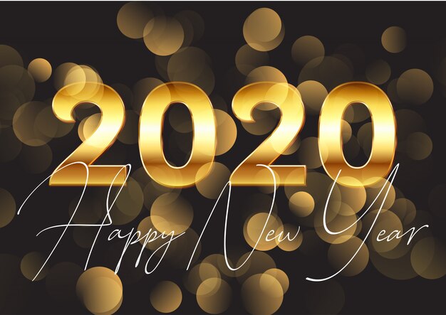 Fondo de oro feliz año nuevo