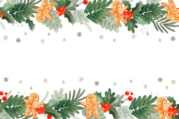 Fondo de oropel de navidad en acuarela