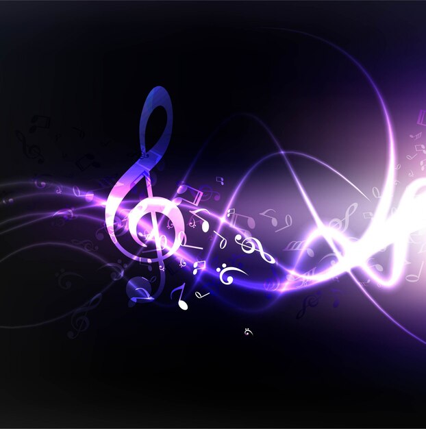 Fondo oscuro brilloso de música