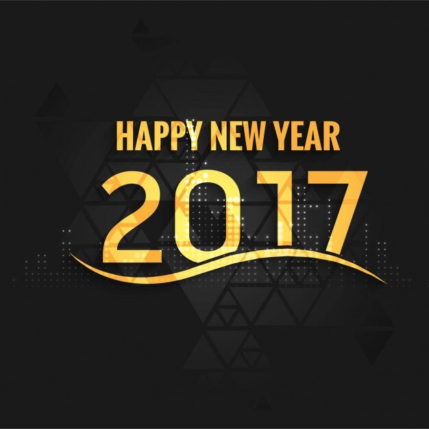 Fondo oscuro y dorado de año nuevo 2017