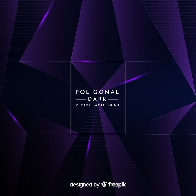 Fondo oscuro con formas poligonales