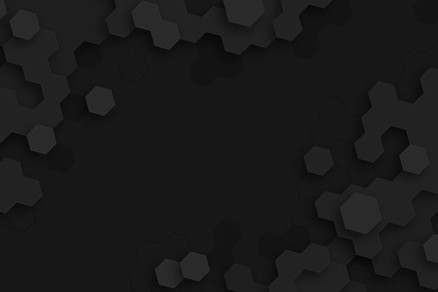 Fondo oscuro de hexágonos mínimos