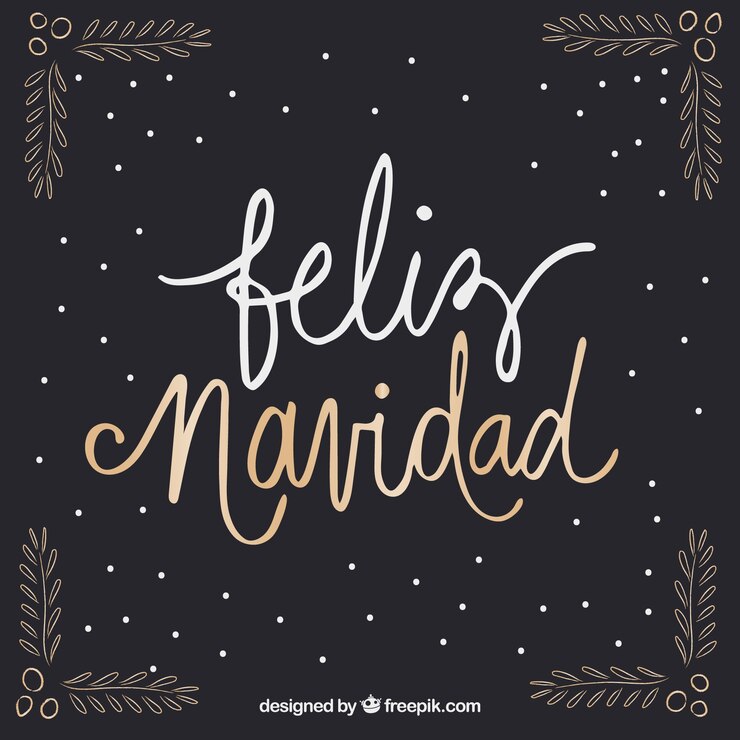 Vector gratuito fondo oscuro de lettering de feliz navidad