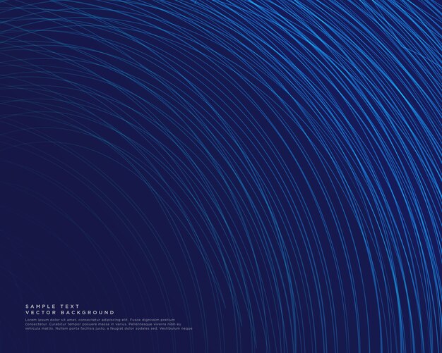 fondo oscuro con líneas de curva azul vector
