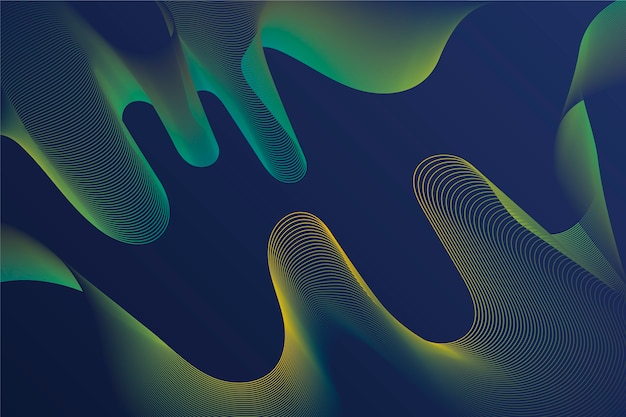 Fondo oscuro con olas