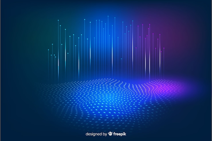 Vector gratuito fondo oscuro partículas tecnológicas cayendo