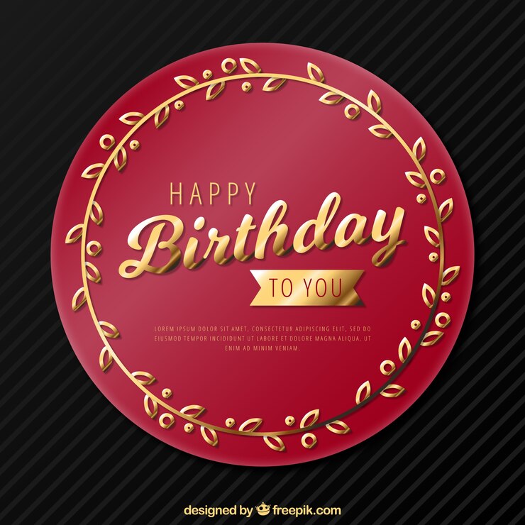 Vector gratuito fondo oscuro con pegatina de cumpleaños