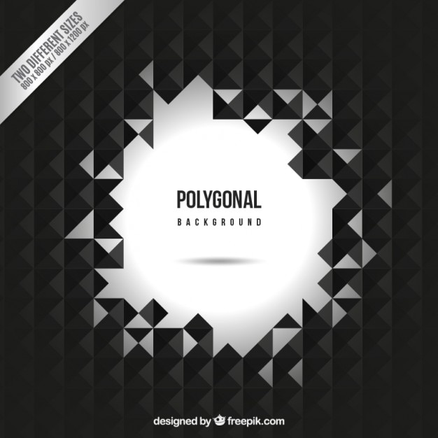Fondo oscuro poligonal