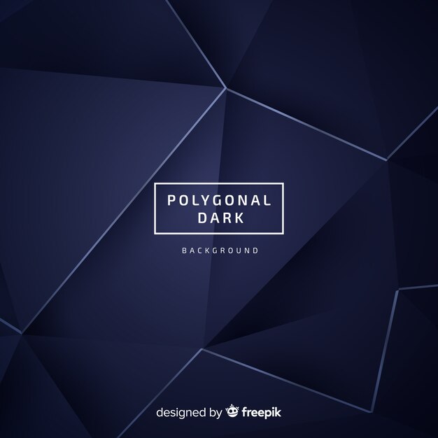 Fondo oscuro poligonal
