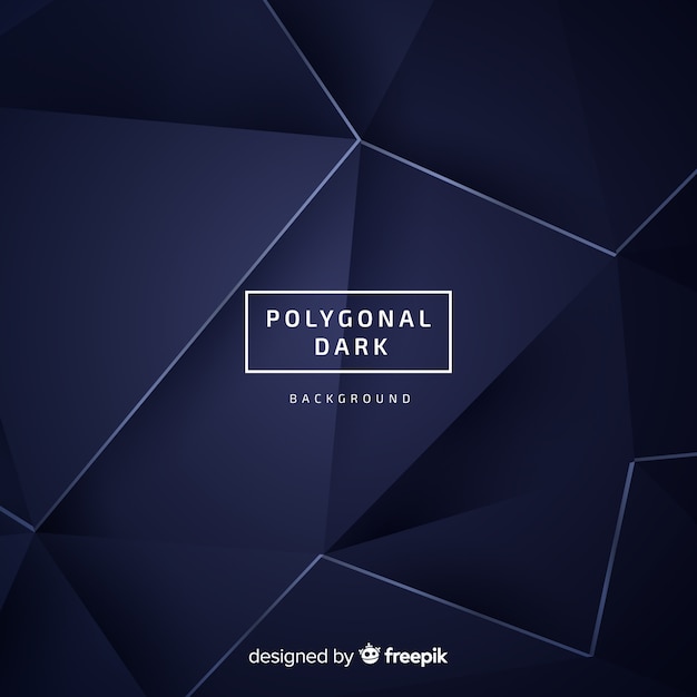 Fondo oscuro poligonal