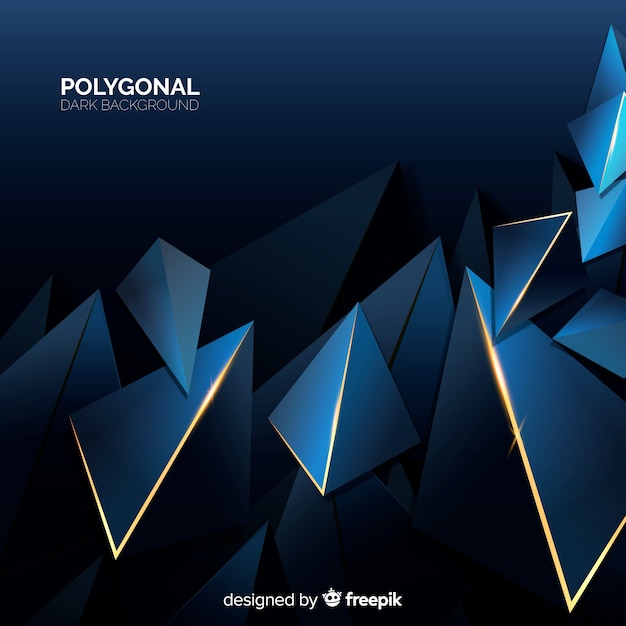 Fondo oscuro poligonal