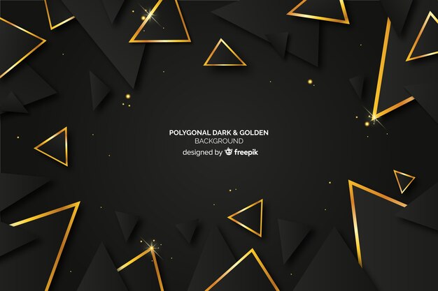 Fondo oscuro poligonal