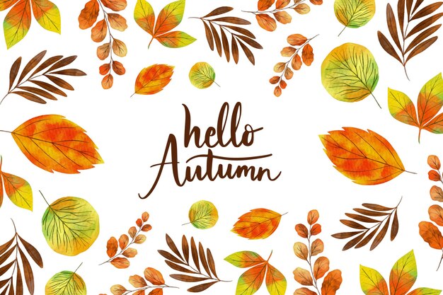 Fondo otoño acuarela