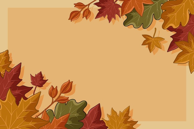 Vector gratuito fondo de otoño dibujado a mano