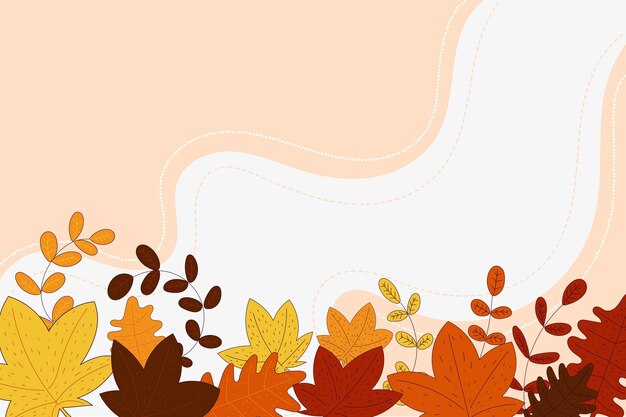 Fondo de otoño de dibujos animados