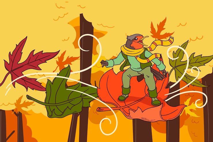 Vector gratuito fondo de otoño de diseño dibujado a mano