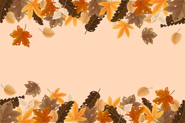 Fondo de otoño en diseño plano