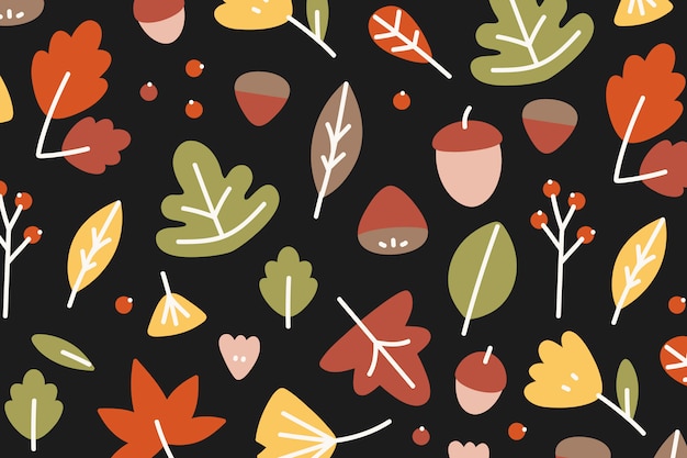 Vector gratuito fondo de otoño estampado