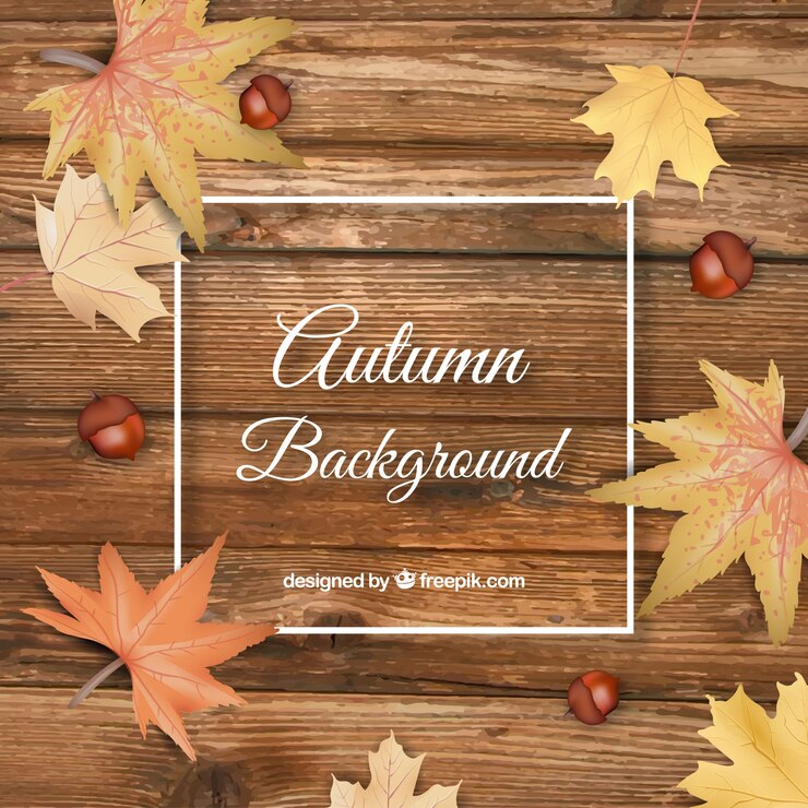 Vector gratuito fondo de otoño en estilo realista